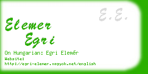 elemer egri business card